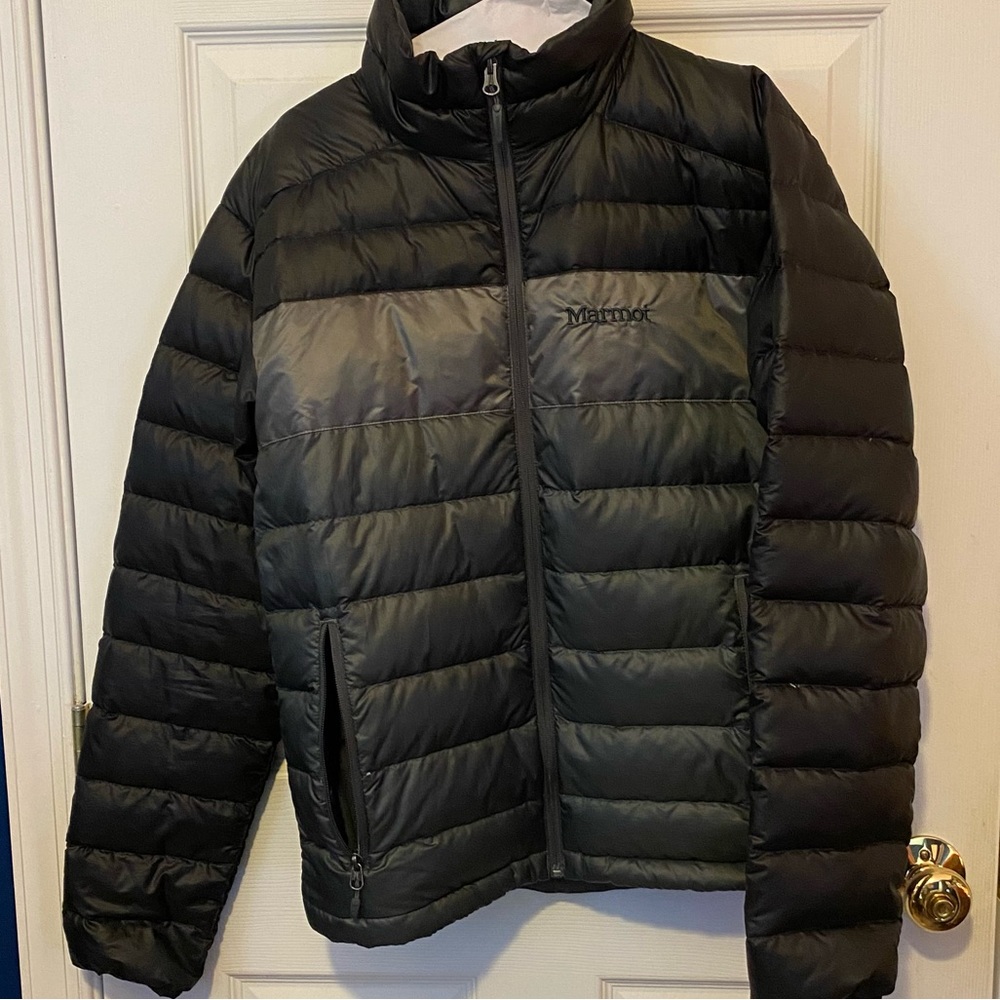 Marmot 600 Fill Gray Black Ombré Puffer Coat